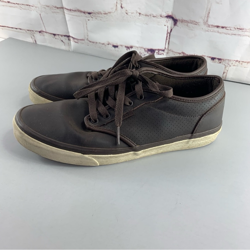 Vans Brown Leather Skate Shoes Men’s 13